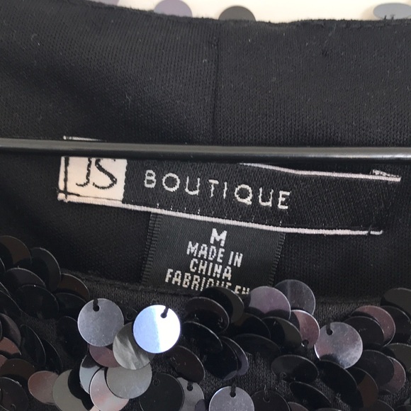 Sleeveless Black Sequined Top - Picture 3 of 4